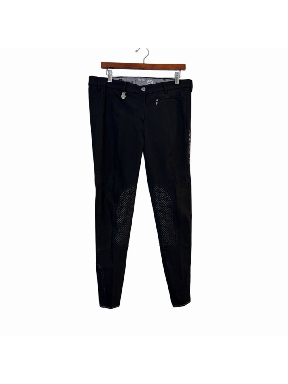 Pikeur Prisca Grip Knee Breeches Black Equestrian Pants Women’s Measures 34 XL